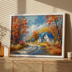 Autumn Retreat - Colorful Nature Scenery (Premium Glass Frame)