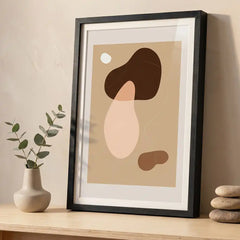 Modern Boho Minimalist - Premium Glass Framed Wall Art