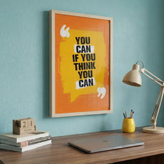 The Power of Thought - Confidence Quote Art (Premium Glass Frame)