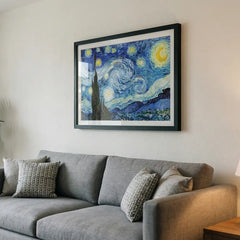 The Starry Night - Classic Van Gogh Masterpiece (Premium Glass Frame)