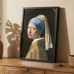 Girl with a Pearl Earring by Vermeer - Premium Glass Framed Wall Art