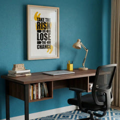 Take The Risk - Motivational Typography Art (Premium Glass Frame)