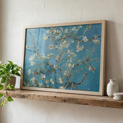 Almond Blossom - Classic Van Gogh Floral Art (Premium Glass Frame)