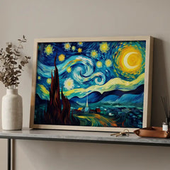 Starry Night Dreams - Van Gogh Inspired Classic (Premium Glass Frame)