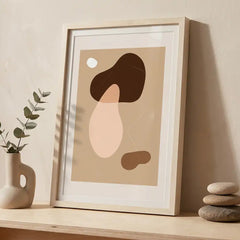 Modern Boho Minimalist - Premium Glass Framed Wall Art