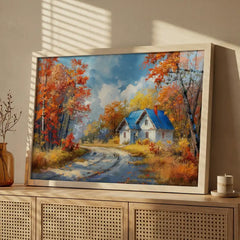 Autumn Retreat - Colorful Nature Scenery (Premium Glass Frame)