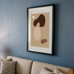 Modern Boho Minimalist - Premium Glass Framed Wall Art