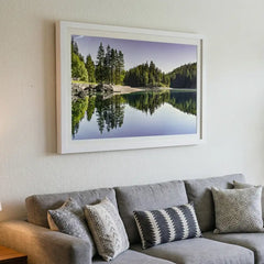 Alpine Reflection - Serene Forest Lake Scenery (Premium Glass Frame)