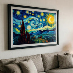 Starry Night Dreams - Van Gogh Inspired Classic (Premium Glass Frame)
