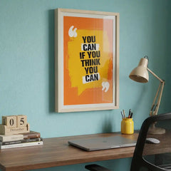 The Power of Thought - Confidence Quote Art (Premium Glass Frame)