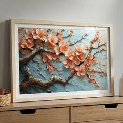 Soft Pink Spring Blossoms - Floral Art (Premium Glass Frame)