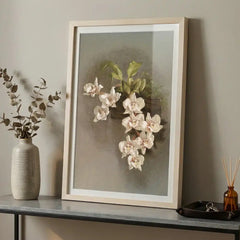 H.G. Moon Cascading White Orchid - Premium Glass Framed Wall Art