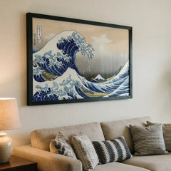 The Great Wave by Hokusai - Premium Glass Framed Wall Art