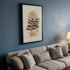 Celestial Boho Botanical - Premium Glass Framed Wall Art