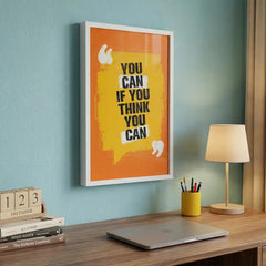 The Power of Thought - Confidence Quote Art (Premium Glass Frame)
