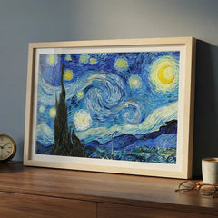 The Starry Night - Classic Van Gogh Masterpiece (Premium Glass Frame)