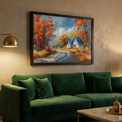 Autumn Retreat - Colorful Nature Scenery (Premium Glass Frame)