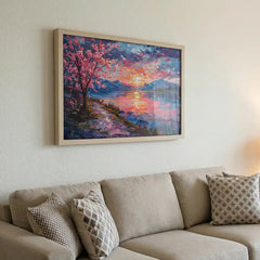 Radiant Sunset - Colorful Nature Scenery (Premium Glass Frame)