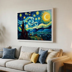 Starry Night Dreams - Van Gogh Inspired Classic (Premium Glass Frame)