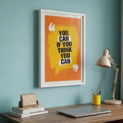 The Power of Thought - Confidence Quote Art (Premium Glass Frame)