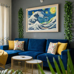 The Starry Wave - Iconic Fusion Masterpiece (Premium Glass Frame)