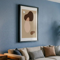 Modern Boho Minimalist - Premium Glass Framed Wall Art