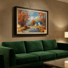 Autumn Retreat - Colorful Nature Scenery (Premium Glass Frame)