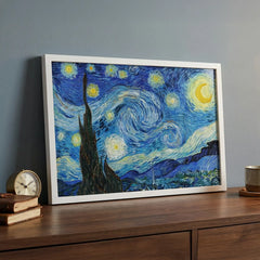 The Starry Night - Classic Van Gogh Masterpiece (Premium Glass Frame)