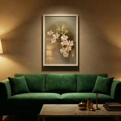 H.G. Moon Cascading White Orchid - Premium Glass Framed Wall Art