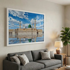Al-Masjid an-Nabawi - Madina Islamic Art (Premium Glass Frame)
